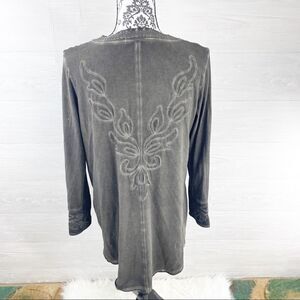 Gretty Zueger Angel Wing Embroidered Lace Popover Tunic Dress/Top